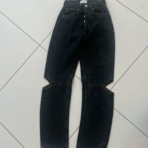 Still Here, cut out straight leg jean. Size 24